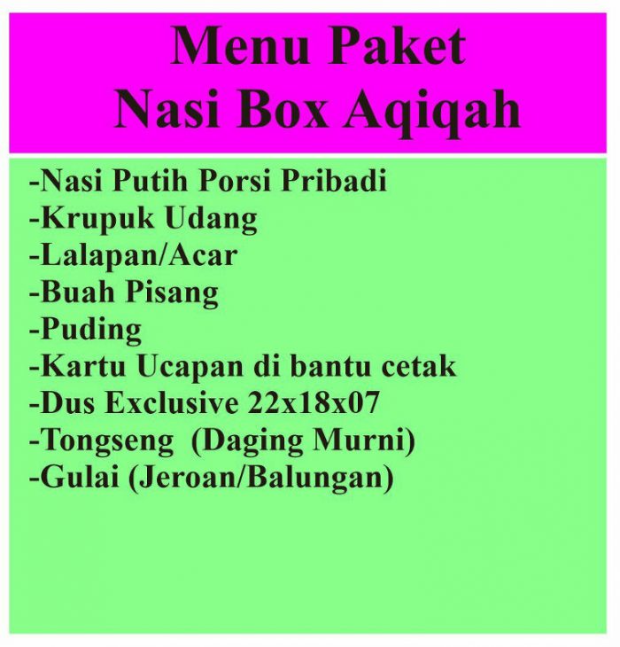 catering jogja - kulon progo - catering aqiqah nasi box